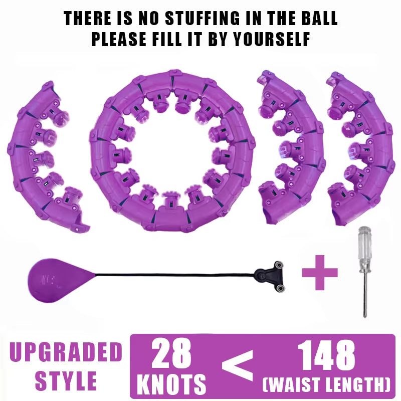 Weighted Pilate Hoop Infinity Design,Smart Exercise Equipment for Women, Home Fitness,Space-Saving,Portable and Easy to Assemble