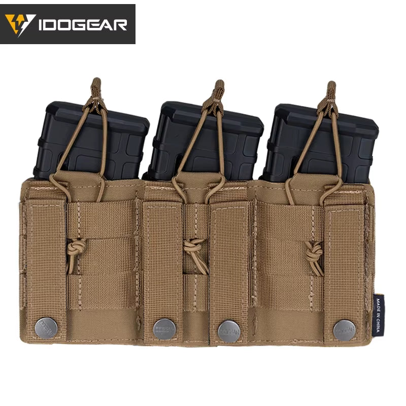 Tactical LSR 9Mm 556 Mag Pouch Triple Mag Carrier MOLLE Pouch Laser Cut 3570