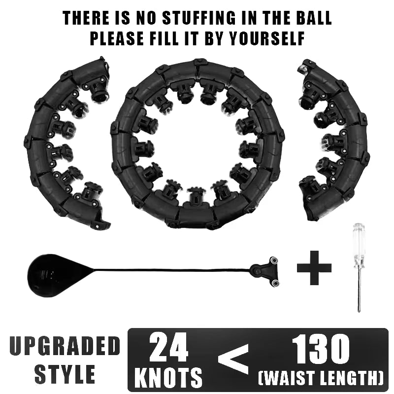 Weighted Pilate Hoop Infinity Design,Smart Exercise Equipment for Women, Home Fitness,Space-Saving,Portable and Easy to Assemble