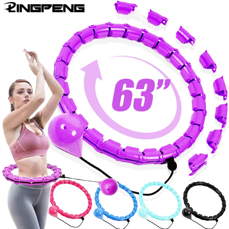 Weighted Pilate Hoop Infinity Design,Smart Exercise Equipment for Women, Home Fitness,Space-Saving,Portable and Easy to Assemble