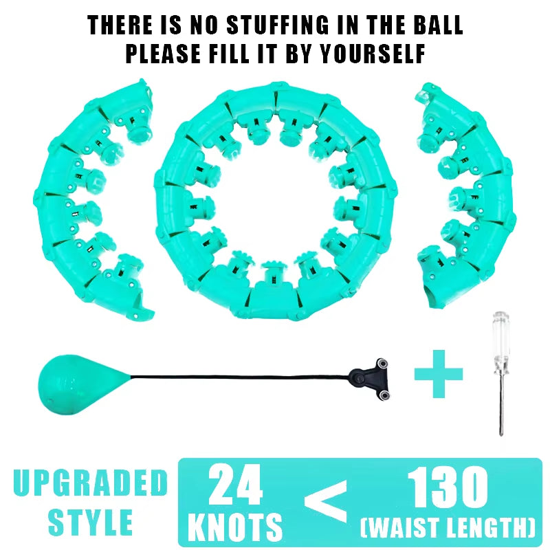 Weighted Pilate Hoop Infinity Design,Smart Exercise Equipment for Women, Home Fitness,Space-Saving,Portable and Easy to Assemble