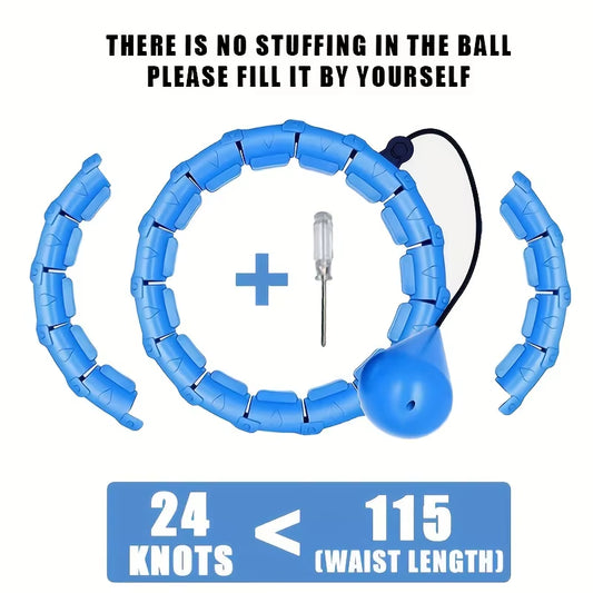 Weighted Pilate Hoop Infinity Design,Smart Exercise Equipment for Women, Home Fitness,Space-Saving,Portable and Easy to Assemble