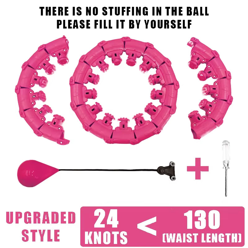 Weighted Pilate Hoop Infinity Design,Smart Exercise Equipment for Women, Home Fitness,Space-Saving,Portable and Easy to Assemble