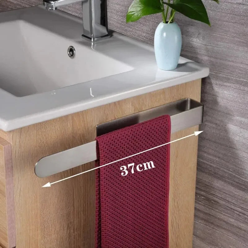 Towel Rack Non-Punched Towel Rack Bathroom Rack Self-Adhesive Bathroom Kitchen Towel Hand Towel Rack Household Items
