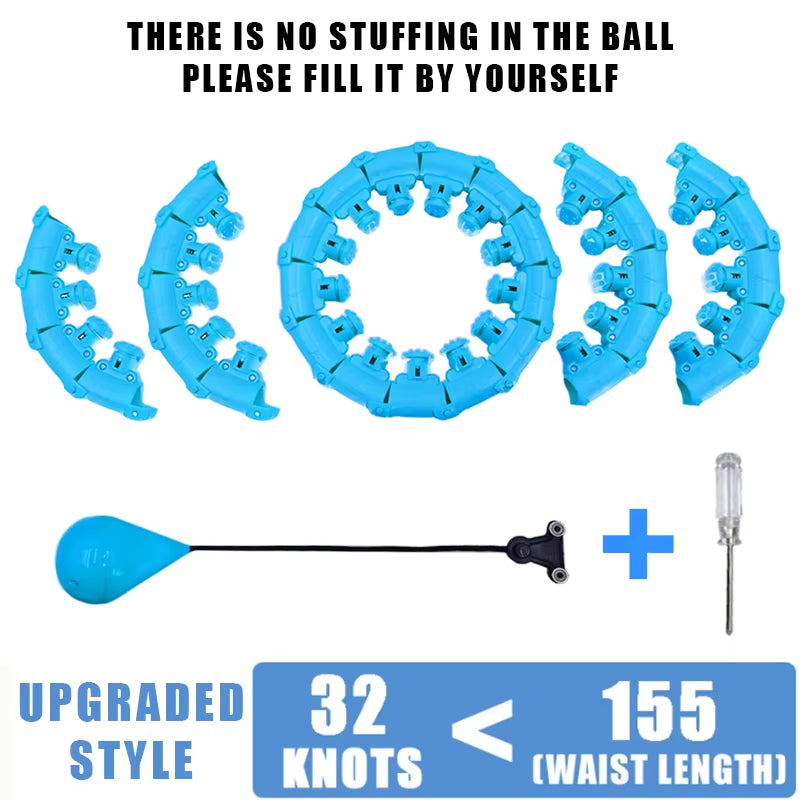 Weighted Pilate Hoop Infinity Design,Smart Exercise Equipment for Women, Home Fitness,Space-Saving,Portable and Easy to Assemble